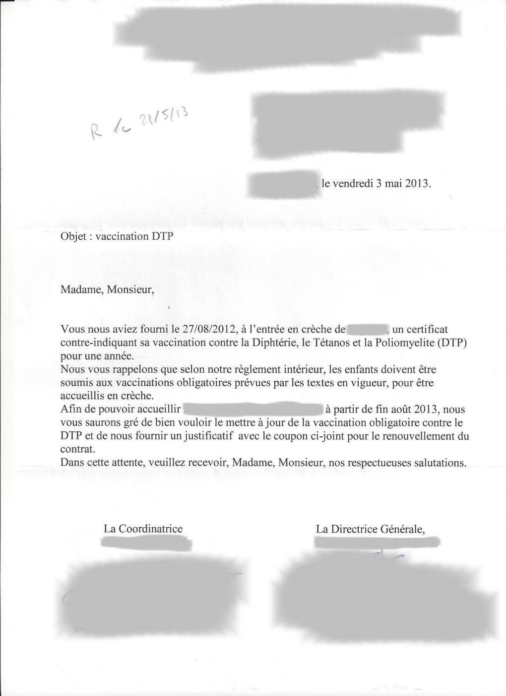 Lettre Demande De Place En Crèche Urgent